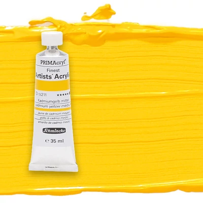 Akrylová farba Schmincke PRIMAcryl, 35 ml - 211, cadmium yellow medium