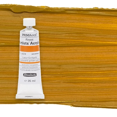 Akrylová farba Schmincke PRIMAcryl, 35 ml - 674, translucent golden yellow