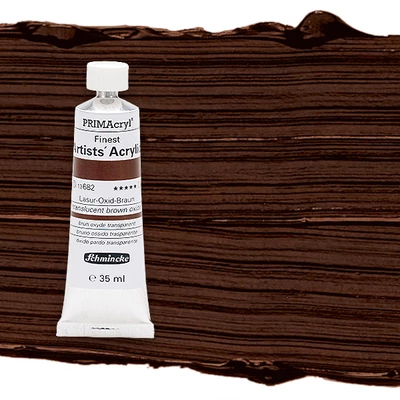 Schmincke PRIMAcryl akrilfesték, 35 ml - 682, translucent brown oxide