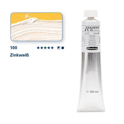 Olejová farba Schmincke Akademie, 200 ml - 100, zinc white