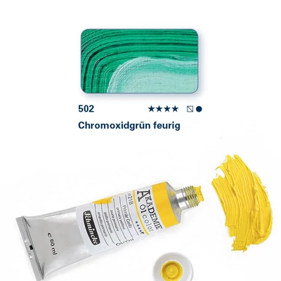 Olejová farba Schmincke Akademie, 60 ml - 502, chromium oxid green brill