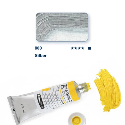 Olejová farba Schmincke Akademie, 60 ml - 800, silver
