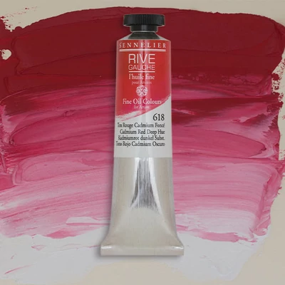 Olejová farba Sennelier Rive Gauche, 40 ml - 618, cadmium red deep hue