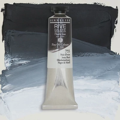 Olejová farba Sennelier Rive Gauche, 40 ml - 755, ivory black