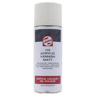 Olejový a akrylový lak v spreji Talens 115, matný - 400 ml