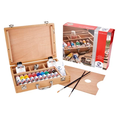 Akrylová maliarska súprava Talents Van Gogh, Basic Box, v drevenej krabičke