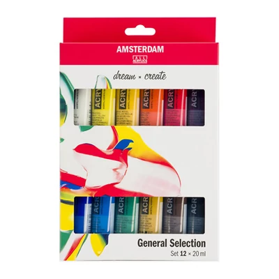 Sada akrylových farieb Talens Amsterdam - 12x20 ml