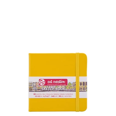 Náčrtník a skicár Talens Art Creation Sketch Book, 140 g, 80 listov - 12x12 cm, zlatožltý
