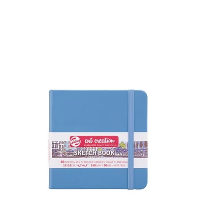 Náčrtník a skicár Talens Art Creation Sketch Book, 140 g, 80 listov - 12x12 cm, svetlomodrý