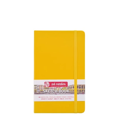 Náčrtník a skicár Talens Art Creation Sketch Book, 140 g, 80 listov - 13x21 cm, zlatožltý