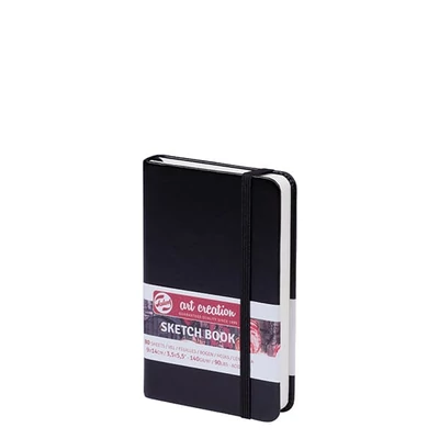 Náčrtník a skicár Talens Art Creation Sketch Book, 140 g, 80 listov - 9x14 cm, čierny