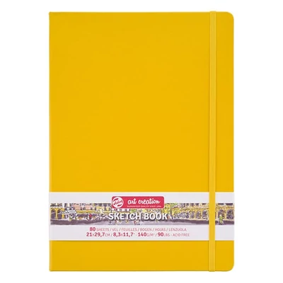 Náčrtník a skicár Talens Art Creation Sketch Book, 140 g, 80 listov - A4, zlatožltý