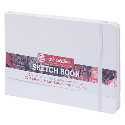 Náčrtník a skicár Talens Art Creation Sketch Book, 140 g, 80 listov - A5 na šírku, biely