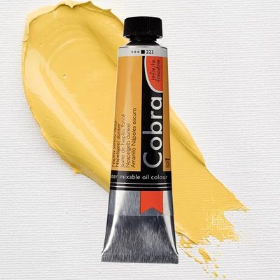 Olejová farba na vodnej báze Talens Cobra, 40 ml - 223, naples yellow deep