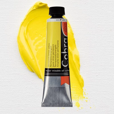 Olejová farba na vodnej báze Talens Cobra, 40 ml - 254, permanent lemon yellow