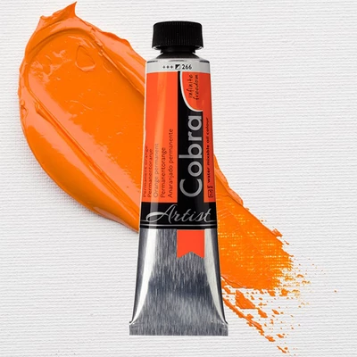 Olejová farba na vodnej báze Talens Cobra, 40 ml - 266, permanent orange