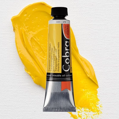 Olejová farba na vodnej báze Talens Cobra, 40 ml - 272, transparent yellow medium