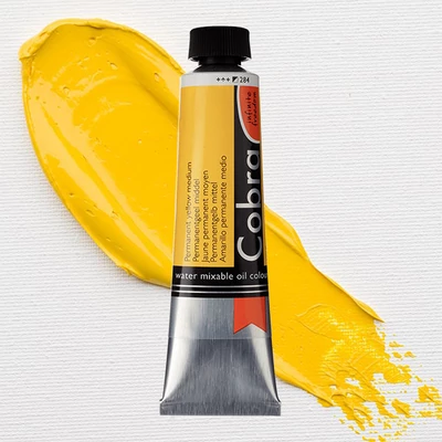 Olejová farba na vodnej báze Talens Cobra, 40 ml - 284, permanent yellow medium