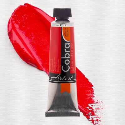 Olejová farba na vodnej báze Talens Cobra, 40 ml - 315, pyrrole red