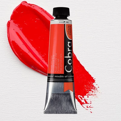 Olejová farba na vodnej báze Talens Cobra, 40 ml - 340, pyrrole red light