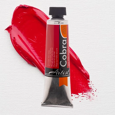 Olejová farba na vodnej báze Talens Cobra, 40 ml - 345, pyrrole red deep