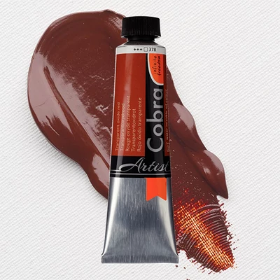 Olejová farba na vodnej báze Talens Cobra, 40 ml - 378, transparent oxide red