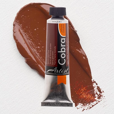 Olejová farba na vodnej báze Talens Cobra, 40 ml - 411, burnt sienna