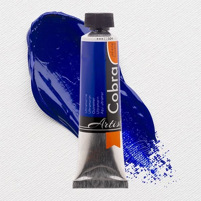 Olejová farba na vodnej báze Talens Cobra, 40 ml - 504, ultramarine