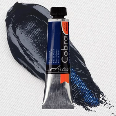 Olejová farba na vodnej báze Talens Cobra, 40 ml - 508, prussian blue
