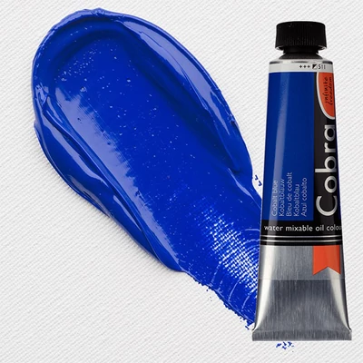 Olejová farba na vodnej báze Talens Cobra, 40 ml - 511, cobalt blue