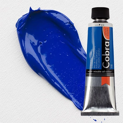 Olejová farba na vodnej báze Talens Cobra, 40 ml - 512, cobalt blue