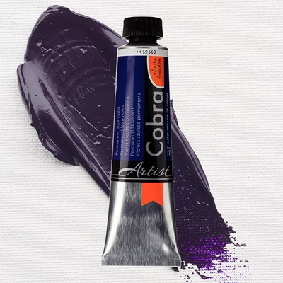 Olejová farba na vodnej báze Talens Cobra, 40 ml - 568, permanent blue violet