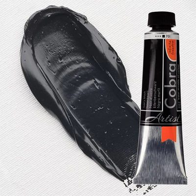 Olejová farba na vodnej báze Talens Cobra, 40 ml - 701, ivory black