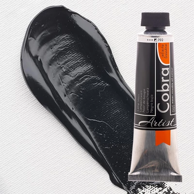 Olejová farba na vodnej báze Talens Cobra, 40 ml - 702, lamp black