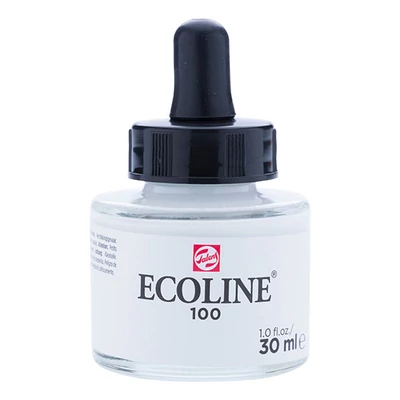Tekutá akvarelová farba Talens Ecoline, 30 ml - 100, white