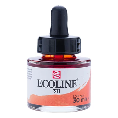 Tekutá akvarelová farba Talens Ecoline, 30 ml - 311, vermilion