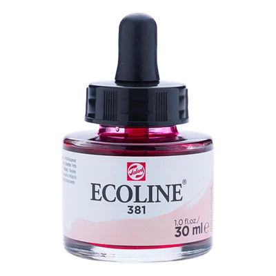 Tekutá akvarelová farba Talens Ecoline, 30 ml - 381, pastel red