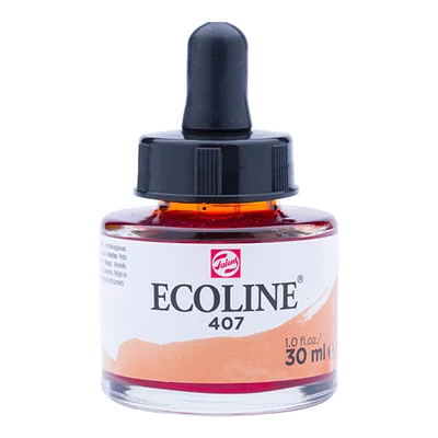 Tekutá akvarelová farba Talens Ecoline, 30 ml - 407, deep ochre