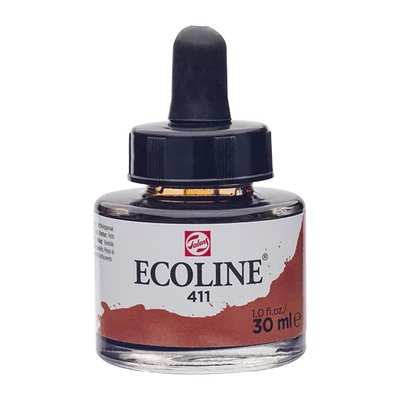 Tekutá akvarelová farba Talens Ecoline, 30 ml - 411, burnt sienna