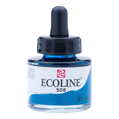 Tekutá akvarelová farba Talens Ecoline, 30 ml - 508, prussian blue