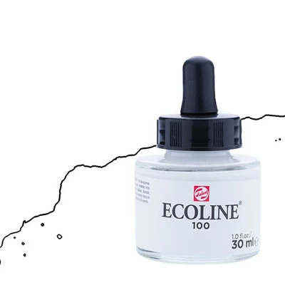 Tekutá akvarelová farba Talens Ecoline, 30 ml - 100, white