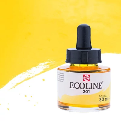 Tekutá akvarelová farba Talens Ecoline, 30 ml - 201, light yellow