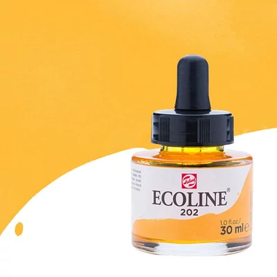 Tekutá akvarelová farba Talens Ecoline, 30 ml - 202, deep yellow