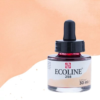 Tekutá akvarelová farba Talens Ecoline, 30 ml - 258, apricot
