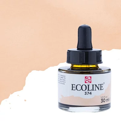 Tekutá akvarelová farba Talens Ecoline, 30 ml - 374, pink beige