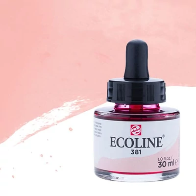 Tekutá akvarelová farba Talens Ecoline, 30 ml - 381, pastel red