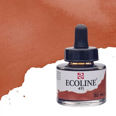 Tekutá akvarelová farba Talens Ecoline, 30 ml - 411, burnt sienna