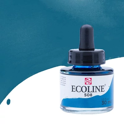 Tekutá akvarelová farba Talens Ecoline, 30 ml - 508, prussian blue