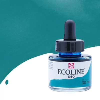 Tekutá akvarelová farba Talens Ecoline, 30 ml - 640, bluish green