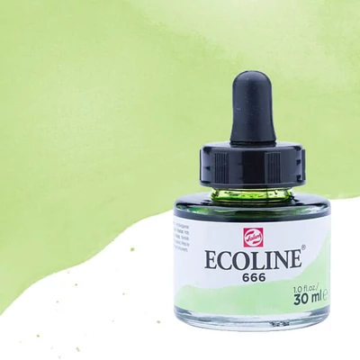 Tekutá akvarelová farba Talens Ecoline, 30 ml - 666, pastel green